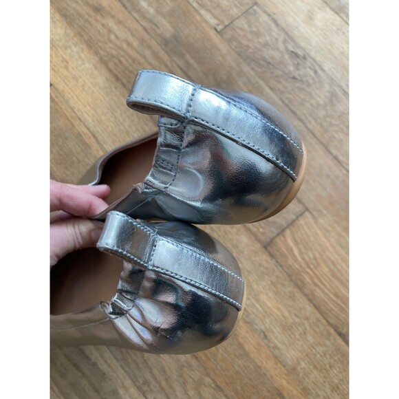 FitFlop Allegro Ballet Flats Shoes 6 Silver Metallic Leather Women’s - Picture 13 of 14